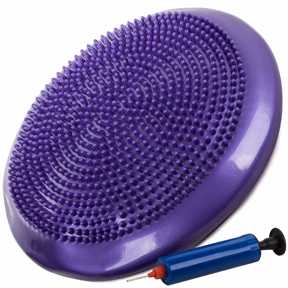 Balanskudde, dubbelsidig, massage, pump Ø 32 cm