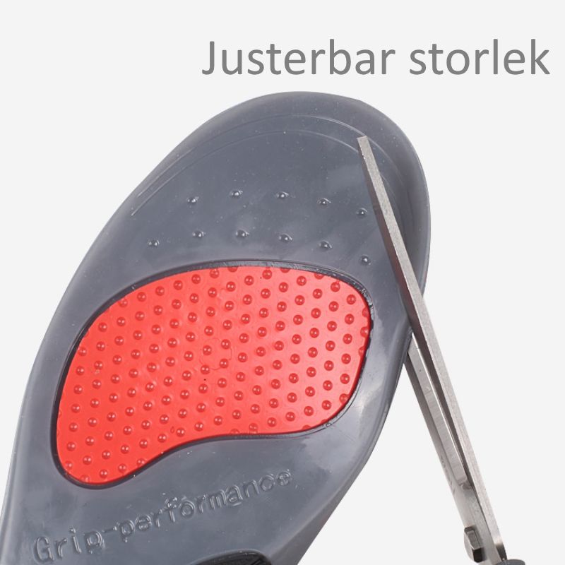 Skoinlägg Sport, gel, stabilisering, stötdämpning, fotvalvsstöd