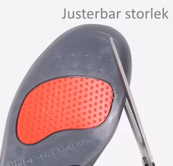 Skoinlägg Sport, gel, stabilisering, stötdämpning, fotvalvsstöd