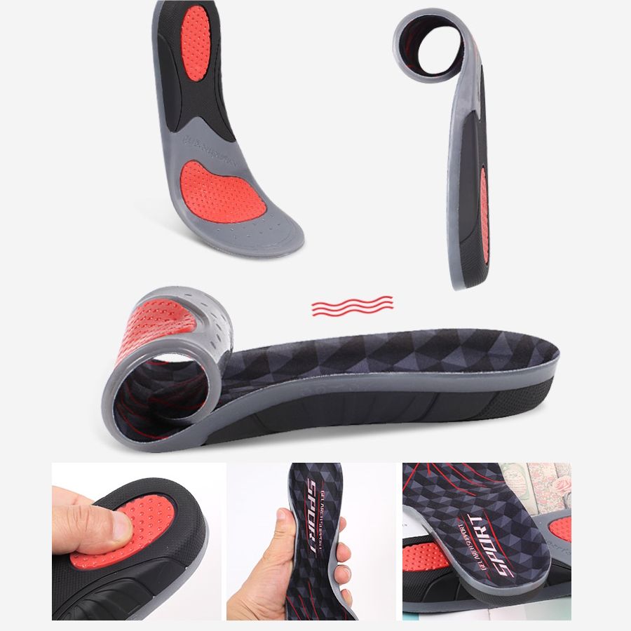 Skoinlägg Sport, gel, stabilisering, stötdämpning, fotvalvsstöd