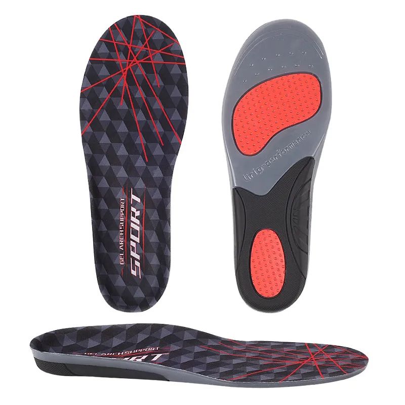 Skoinlägg Sport, gel, stabilisering, stötdämpning, fotvalvsstöd