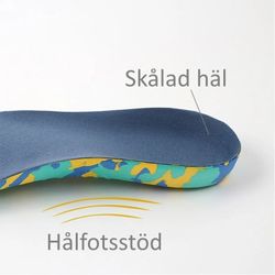 Hålfotsinlägg barn, junior, fotvalvsstöd