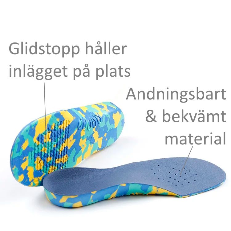 Hålfotsinlägg barn, junior, fotvalvsstöd