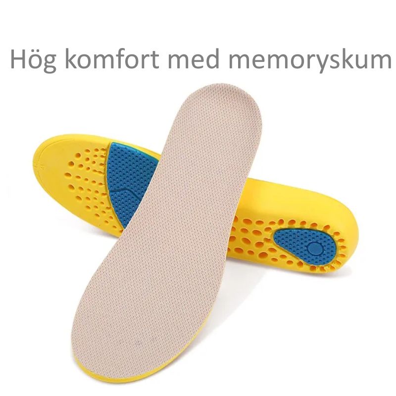Skoinlägg Komfort, memoryfoam, stötdämpning för häl & framfot