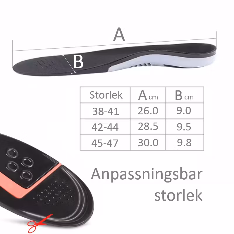 Skoinlägg Ultra Sport, stabilisering, stötdämpning, avlastning