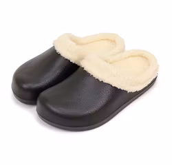 Premium fodrade cloud tofflor SVART