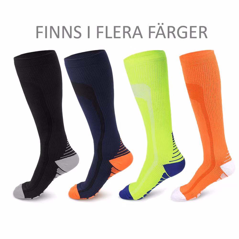 Stödstrumpor Aktiv Klass 1, 15-21mmHg, BLÅ/ORANGE