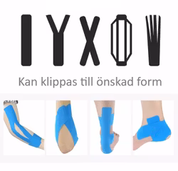 Kinesiologitejp 5m x 5cm SVART