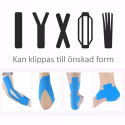 Kinesiologitejp 5m x 5cm SVART