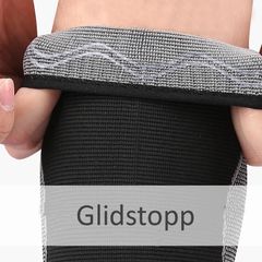 Stödstrumpor vader med glidstopp SVART 1st