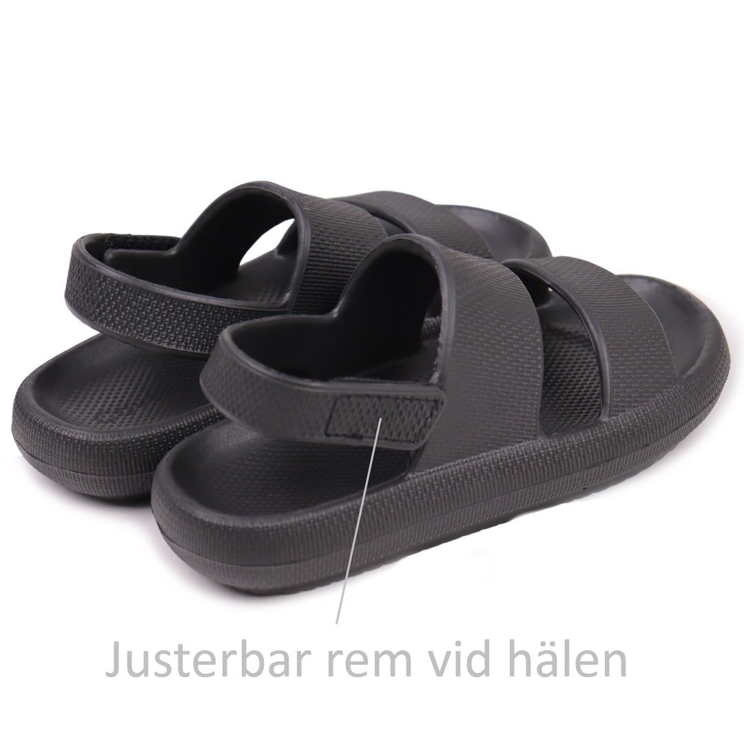 Mjuka cloud sandaler BARN, SVART