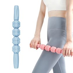 Massageroller med roterande rullar & handtag, BLÅ