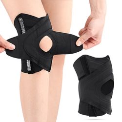 Knäskydd med stödjande fjädrar & korsband SVART