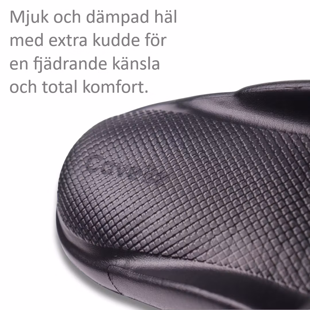 Bounce tofflor SVART, fjädrande & avlastande