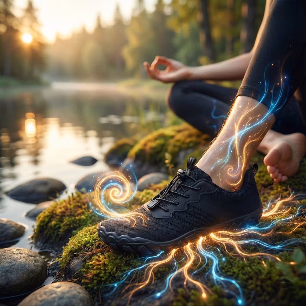 Jordningsskor, Barfotaskor med grounding Vital SVART, Zen of Scandinavia