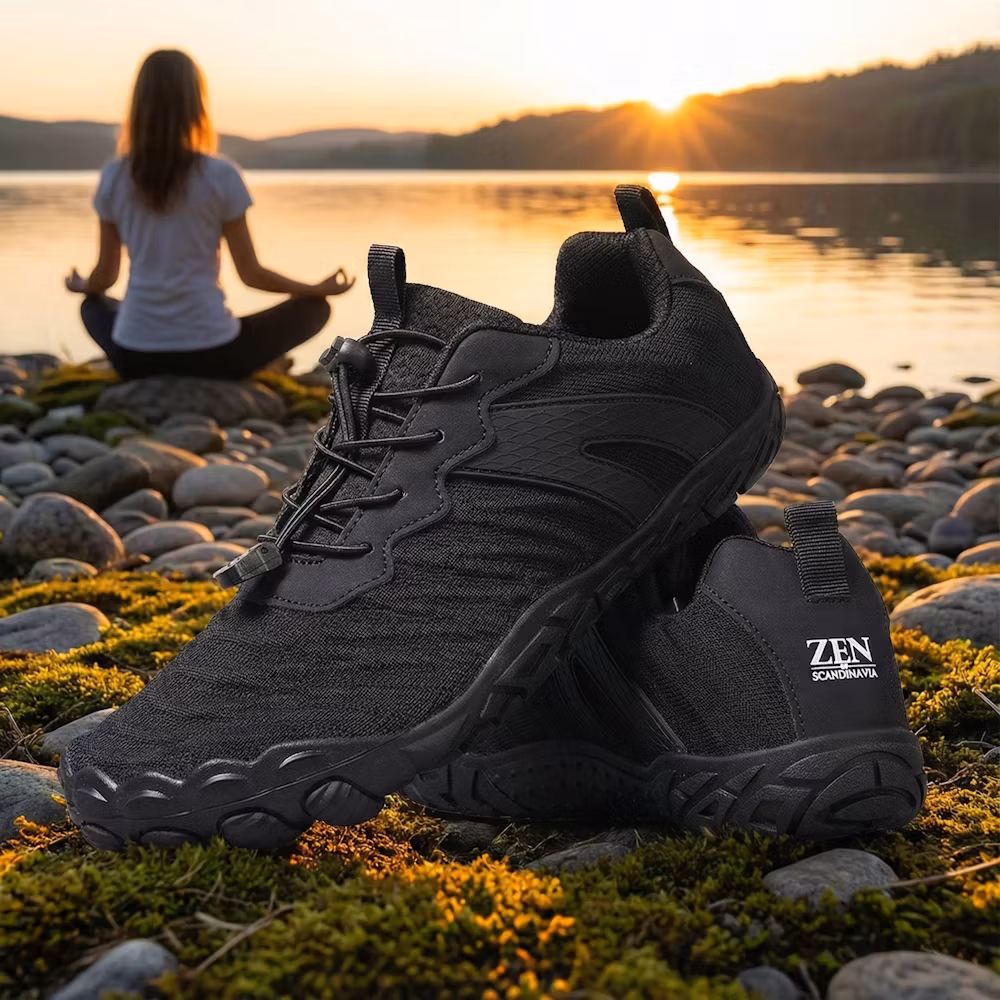 Jordningsskor, Barfotaskor med grounding Vital SVART, Zen of Scandinavia