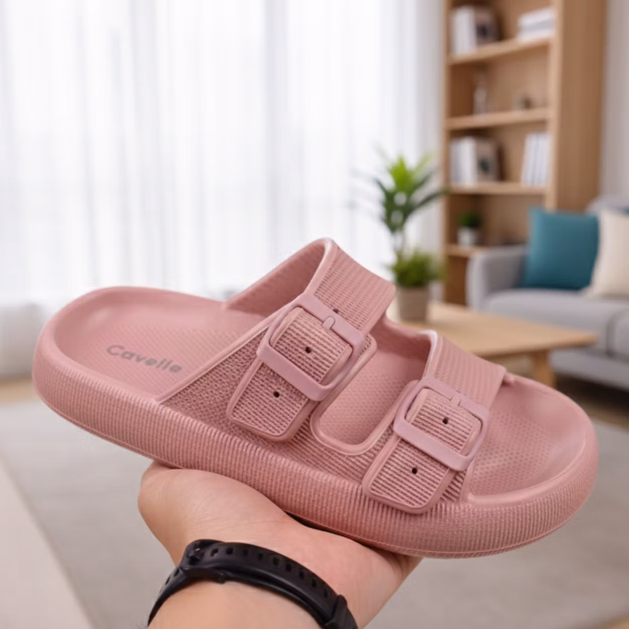 Premium Justerbara Cloud Tofflor BLUSH – mjuka & stötdämpande