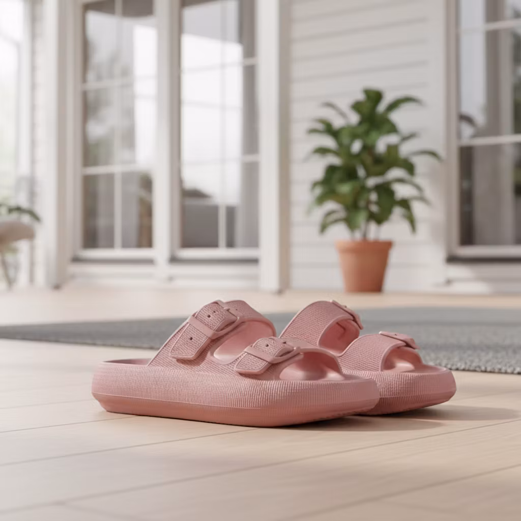 Premium Justerbara Cloud Tofflor BLUSH – mjuka & stötdämpande