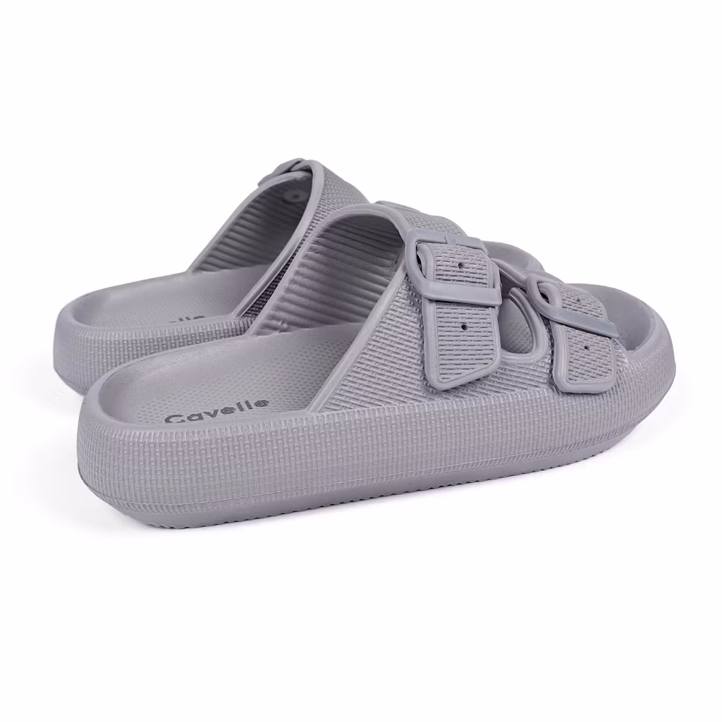 Cavelle Premium Justerbara Cloud Tofflor MÖRKGRÅ - mjuka & stötdämpande