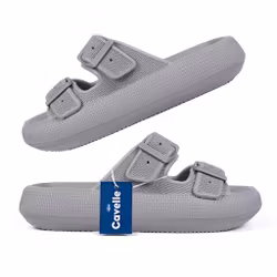 Premium Justerbara Cloud Tofflor MÖRKGRÅ - mjuka & stötdämpande