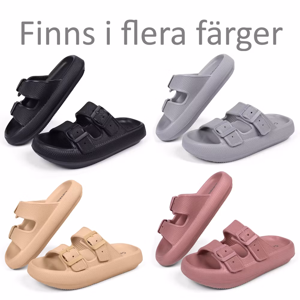 Premium Justerbara Cloud Tofflor MÖRKGRÅ - mjuka & stötdämpande