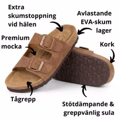 Biosandaler DAM fotriktig korksula, BRUN