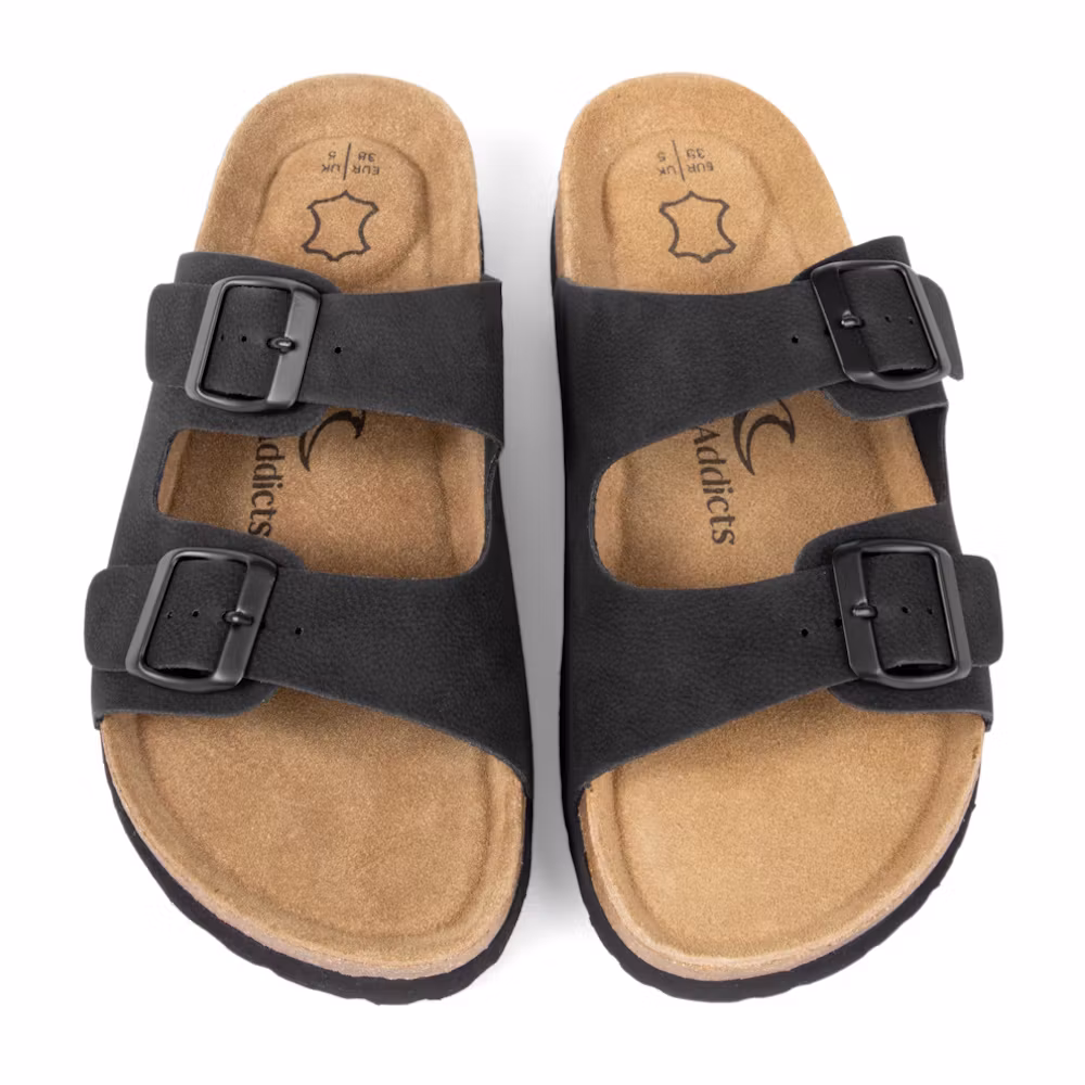 Biosandaler DAM fotriktig korksula, SVART