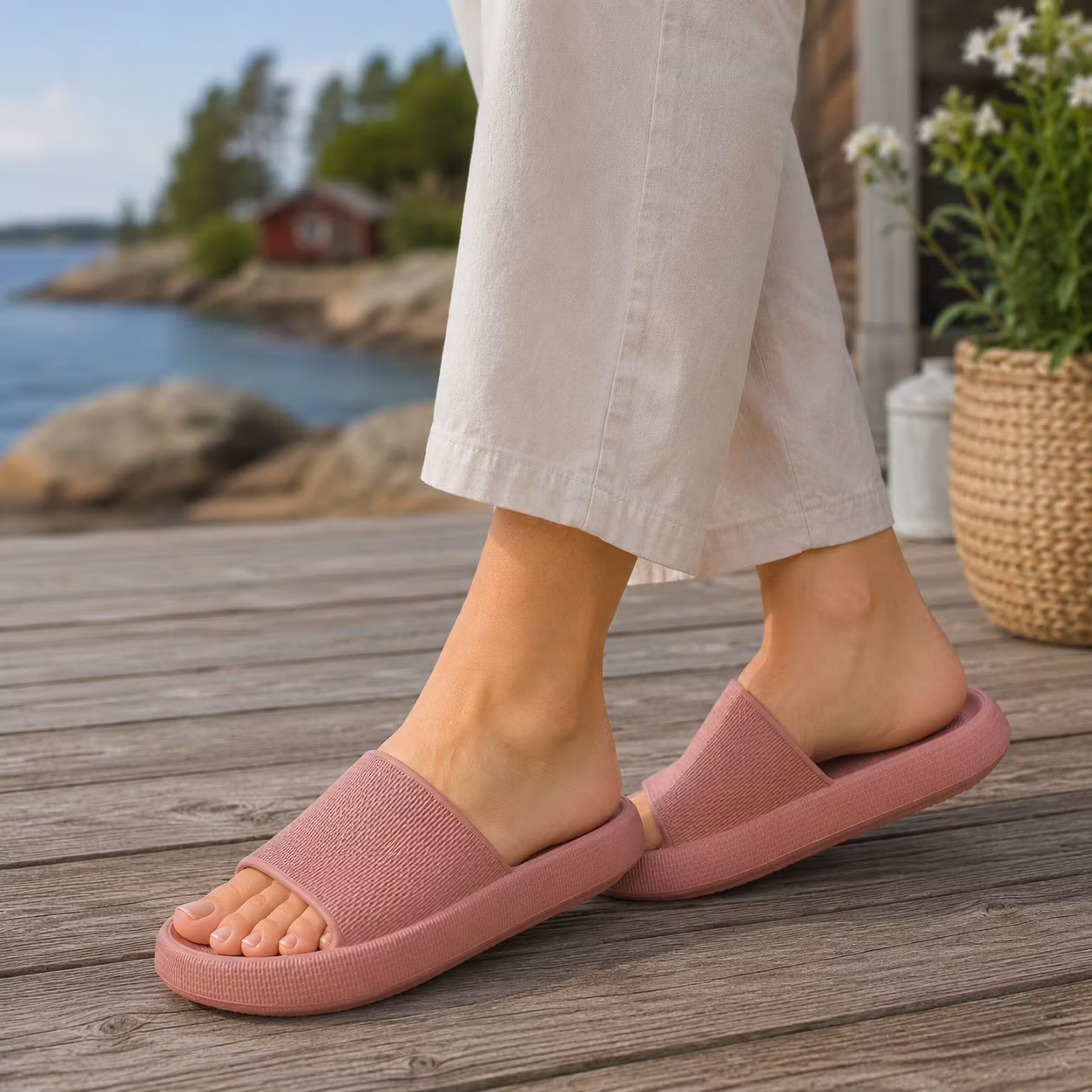 Cavelle Premium cloud tofflor BLUSH dam, mjuka stötdämpande