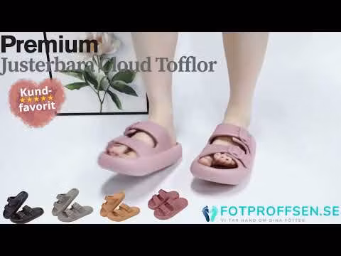 Premium Justerbara Cloud Tofflor BLUSH – mjuka & stötdämpande