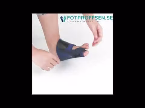 Tåstöd med skena, stukad, skadad tå