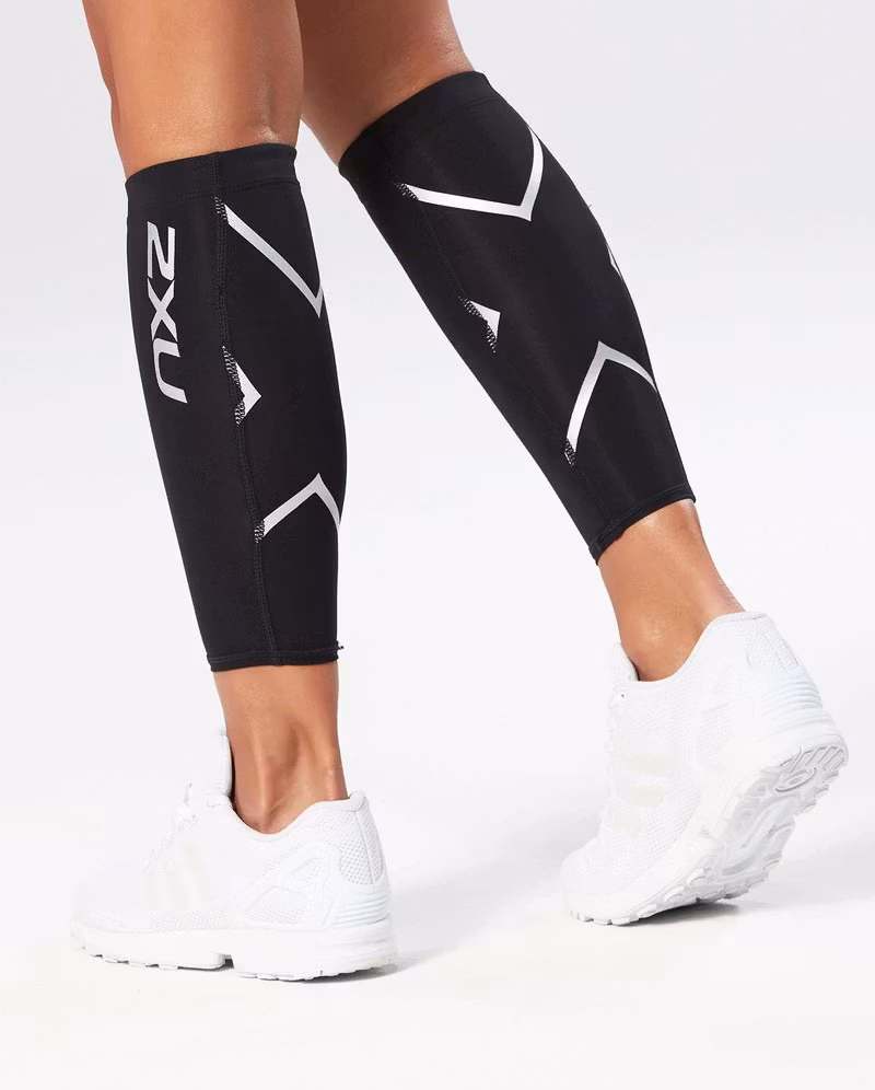 2XU Compression Calf Guards - Black/Black