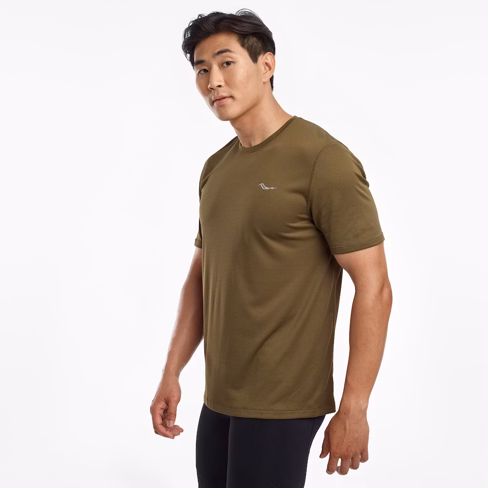 Saucony Stopwatch Short Sleeve (herr) - Dark Olive
