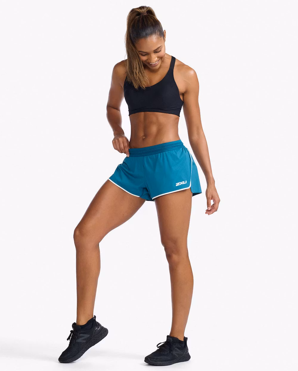 2XU Light Speed 3 inch Short (Dam) - Oceanside/White Reflective