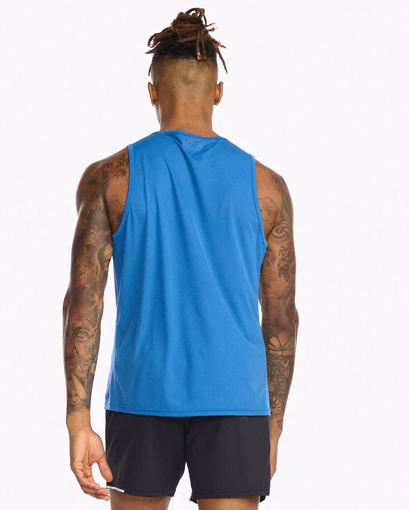 2XU Aero Tank - Starling/Medieval Blue Reflective