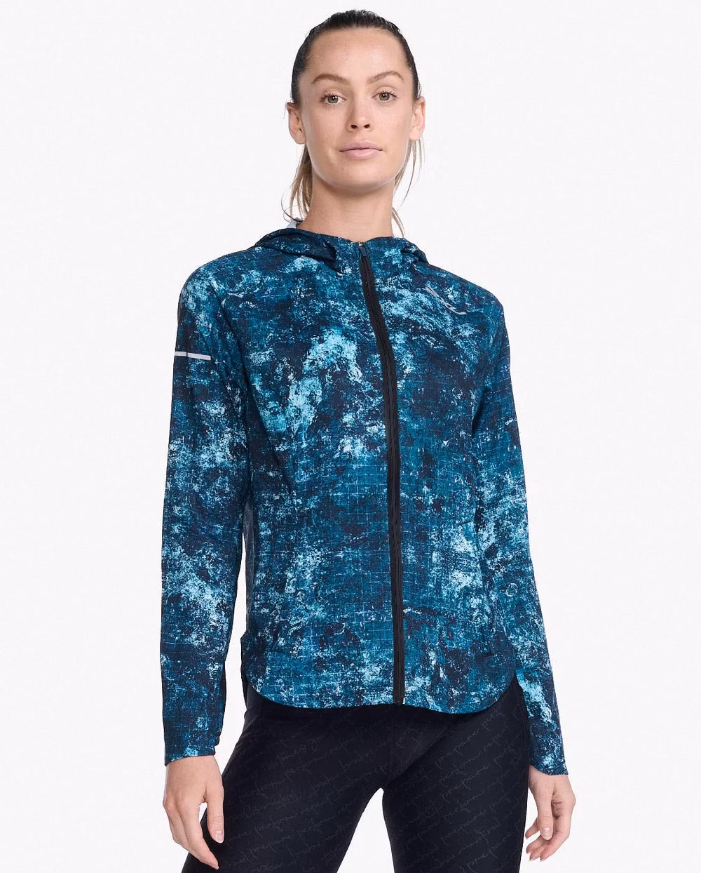 2XU Aero Jacket - Trailscape Bluejay/Silver Reflective (Dam)