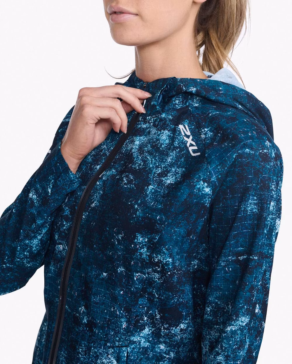 2XU Aero Jacket - Trailscape Bluejay/Silver Reflective (Dam)