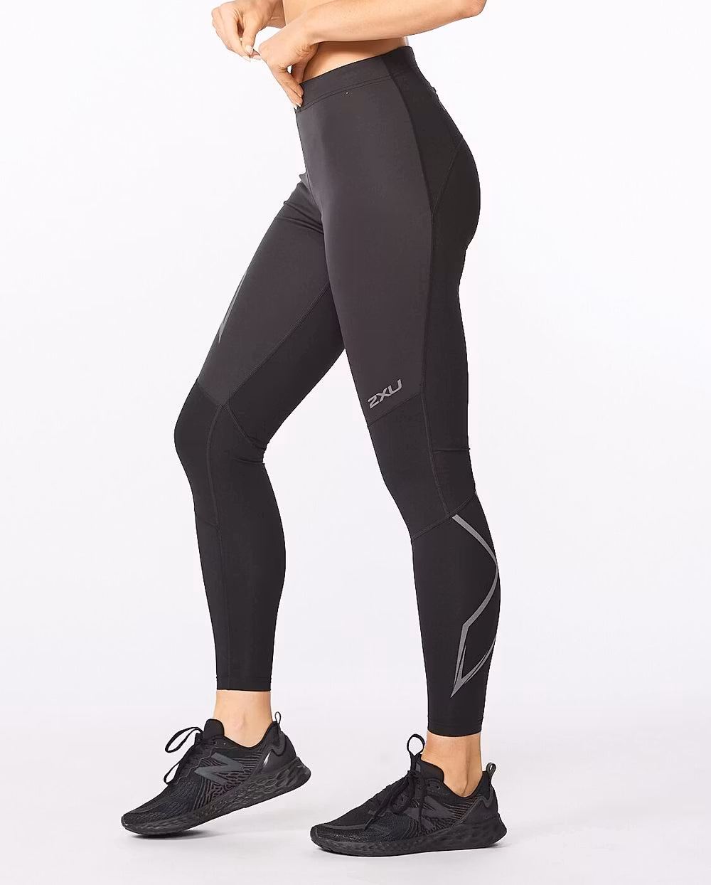 2XU Ignition Shield Compression Tights - Black/Black Reflective (Dam)