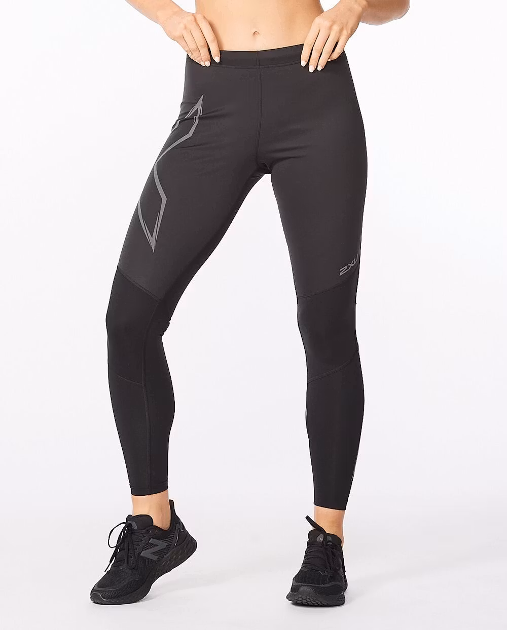 2XU Ignition Shield Compression Tights - Black/Black Reflective (Dam)