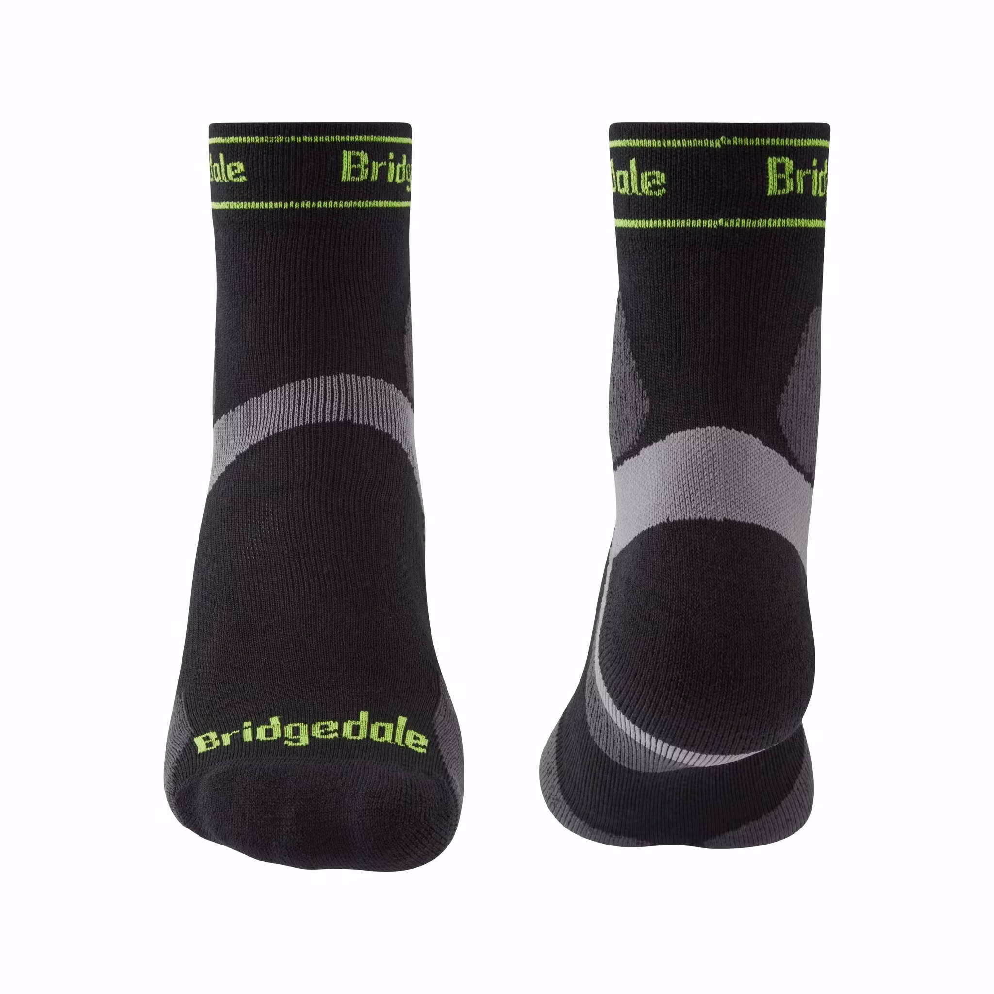 Bridgedale Trail Run Ultra Light T2 Merino Sport 3/4 Crew (Herr) - Shade Black
