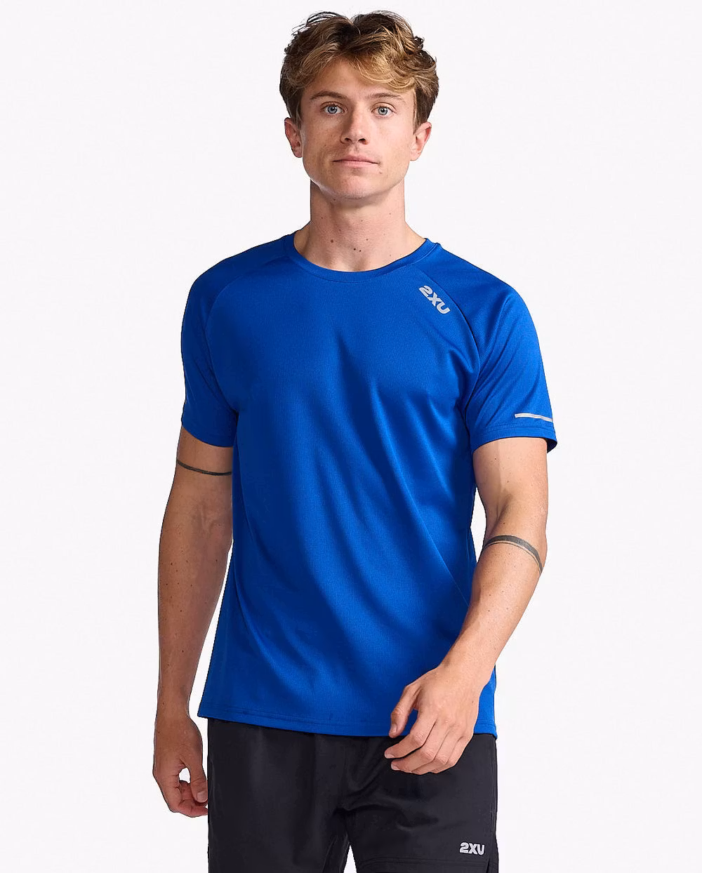 2XU Aero Tee - Surf/Silver Reflective