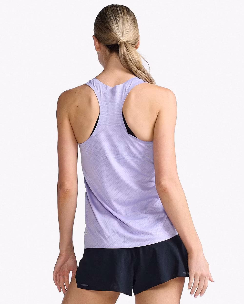 2XU Light Speed Tech Singlet (Dam) - Lavender/White Reflective