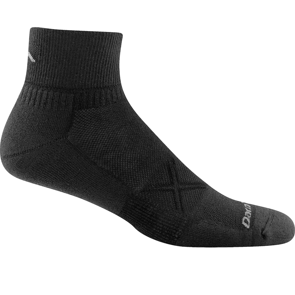 Darn Tough Vertex 1/4 Ultra-Lightweight with Cushion (Herr) - Black