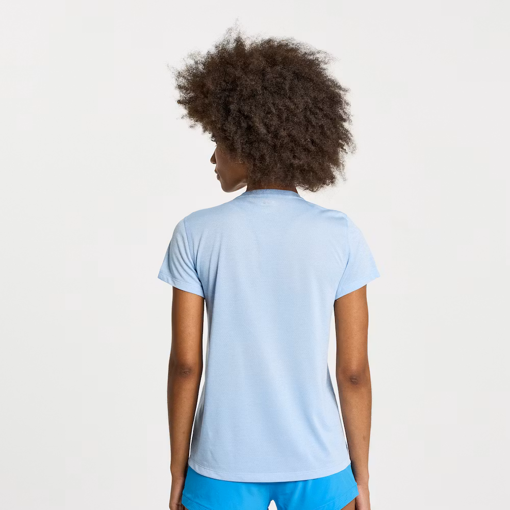 Saucony Stopwatch Short Sleeve (Dam) - Ether Heather