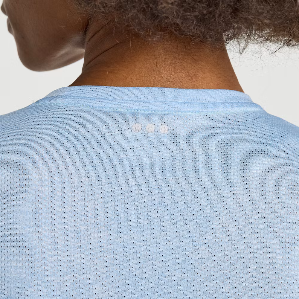 Saucony Stopwatch Short Sleeve (Dam) - Ether Heather