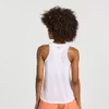 Saucony Stopwatch  Graphic Singlet (Dam) - White Graphic