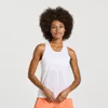 Saucony Stopwatch  Graphic Singlet (Dam) - White Graphic