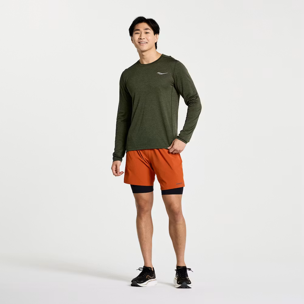 Saucony Stopwatch Long Sleeve (herr) - Climbing Ivy Heather