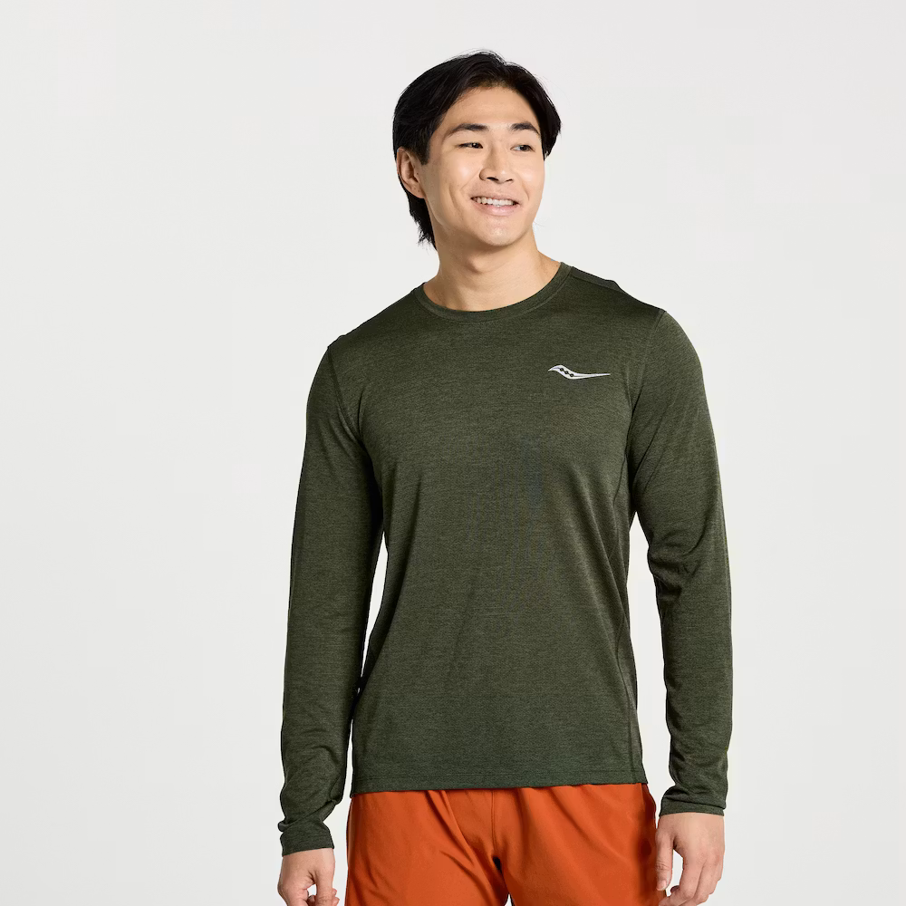 Saucony Stopwatch Long Sleeve (herr) - Climbing Ivy Heather