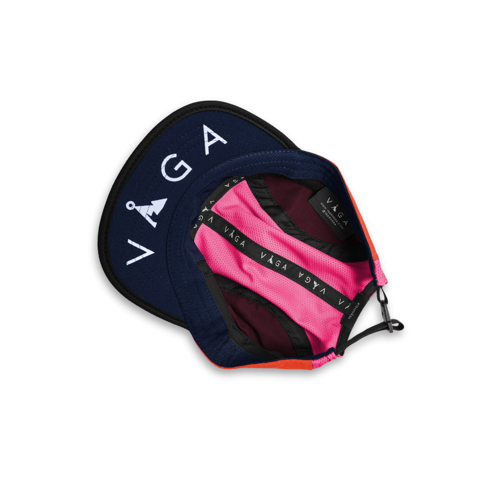 VÅGA Club Cap Bordo/Neon Orange/Poster Pink
