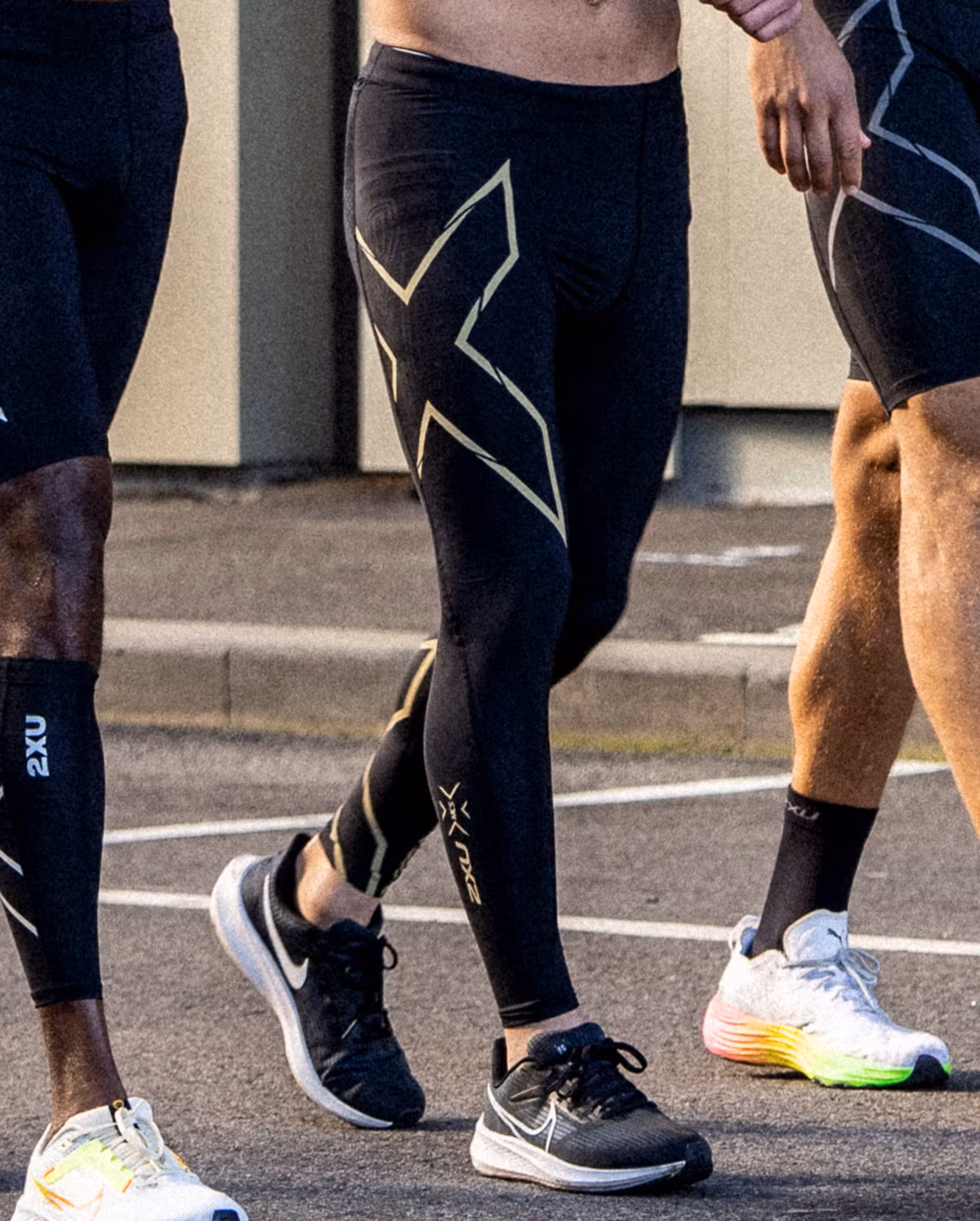 2XU Light Speed Compression Tights - Black/Gold Reflective (Herr)